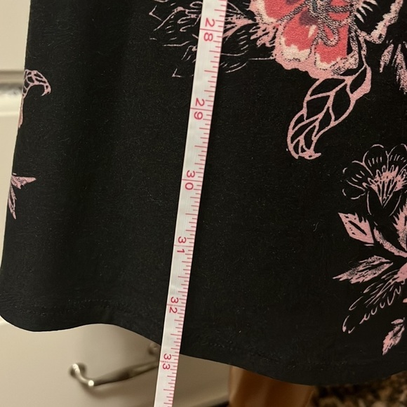 Mudd brand super soft tank, style dress with crisscross back, black with pink - Picture 8 of 12